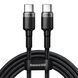 Кабель Baseus Cafule Type-C - Type-C 2м PD2.0 100W чорно-сірий (CATKLF-ALG1) 31023 фото 1