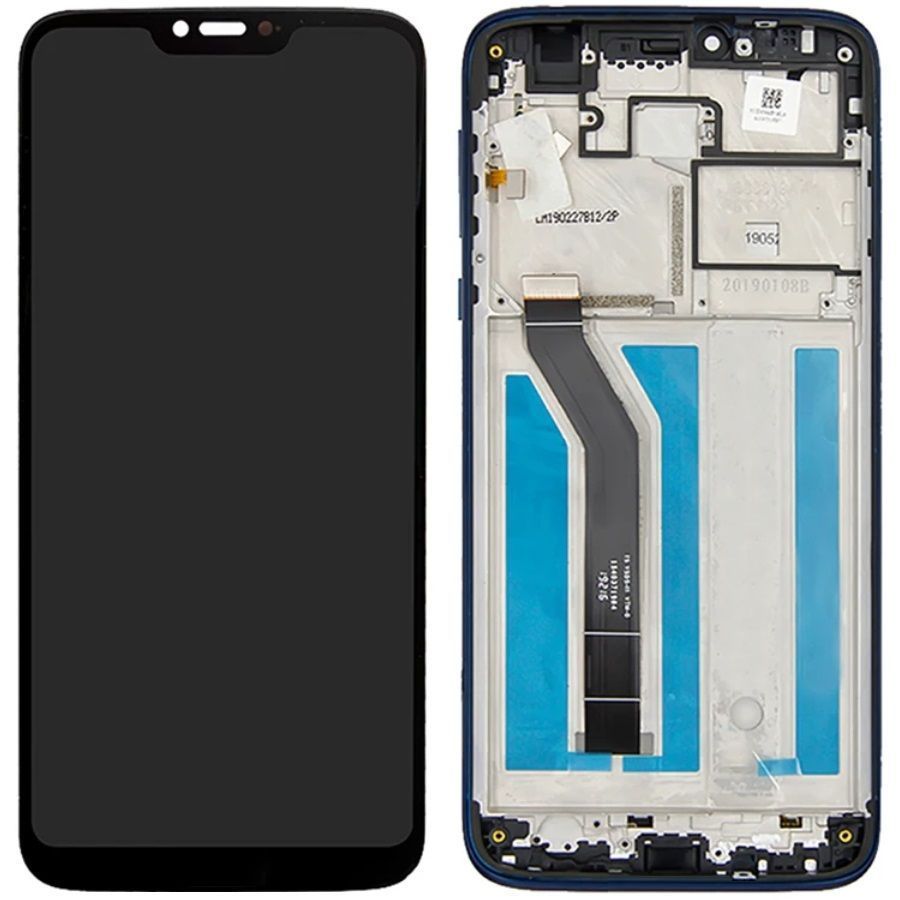 Дисплей для Motorola XT1955-5-6 Moto G7 Power с рамкой синий, 156mm USA Verison 27152 фото