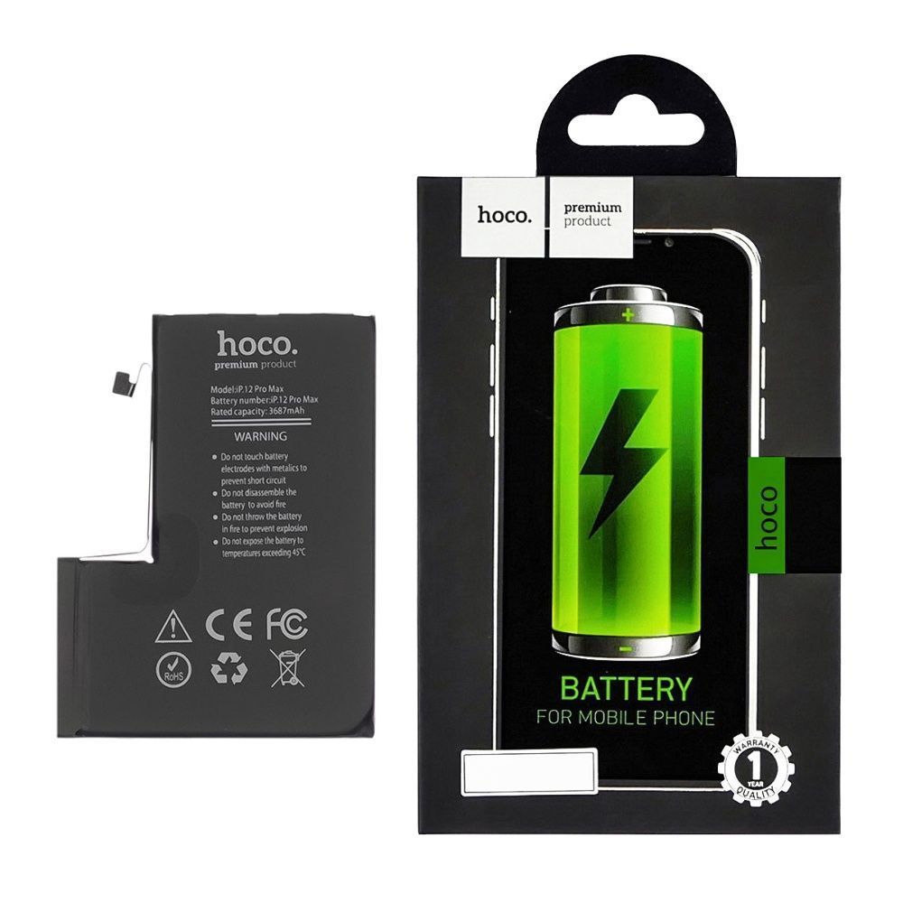 Акумулятор HOCO для Apple iPhone 12 Pro Max 3687 mAh Original IC (без помилки) 33046 фото