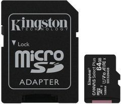 Карта пам'яті microSDXC Kingston Canvas Select Plus 64GB Class 10 А1 (ADAPTER SD) 27045 фото