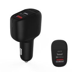 Автомобільний зарядний пристрій Marakoko MAC5 2USB (USB+USB-C) чорний 15017 фото