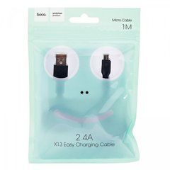 Кабель Hoco X13 Easy charged MicroUSB черный блистер 12267 фото
