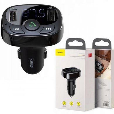 Автомобильный FM-трансмиттер Baseus T-Typed MP3 Car Charger S-09A черный (CCTM-01) 19711 фото