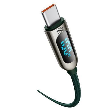 Кабель Baseus Display Fast Charging Data Cable Type-C to Type-C 5A 100W (1m) Зеленый (CATSK-B06) 25378 фото