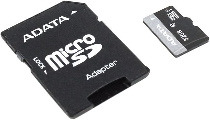 Карта памяти ADATA microSDHC Ultra UHS-I 32Gb+Class 10 + SD adapter (AUSDH32GUICL10-RA1) 10810 фото