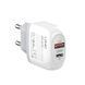 Мережевий зарядний пристрій LDNIO A2316C PD 20W + QC3.0 Type-C + USB 3A (адаптер + кабель USB-Lightining) білий 30971 фото 1