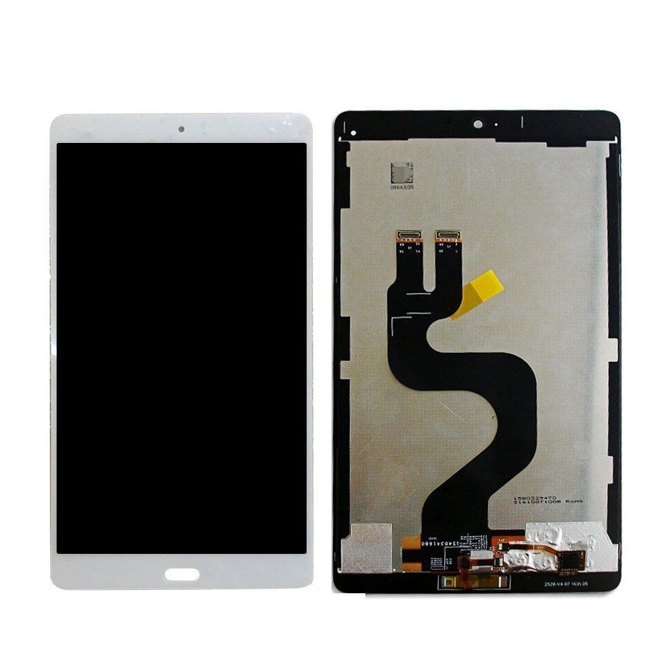 Дисплей для Huawei MediaPad M3 8.4 BTV-DL09, BTV-W09 білий, з чорним шлейфом, без кнопки Home 18689 фото
