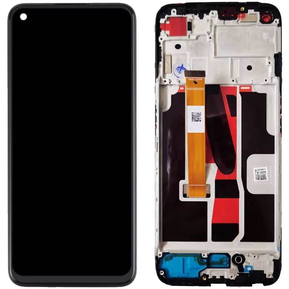 Дисплей для Realme Q3s, Q3t с рамкой черный 30761 фото