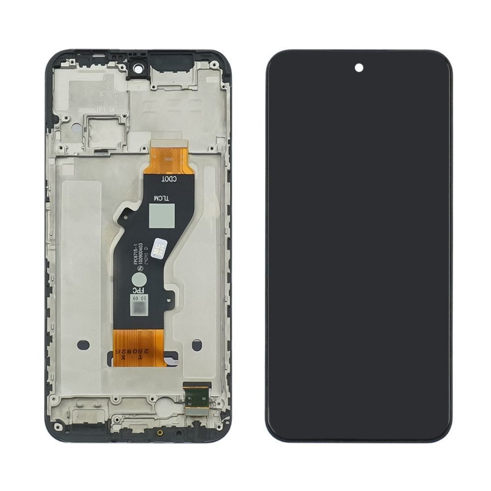 Дисплей для Tecno Spark 30C (KL5,KL5n) с рамкой черный 33398 фото
