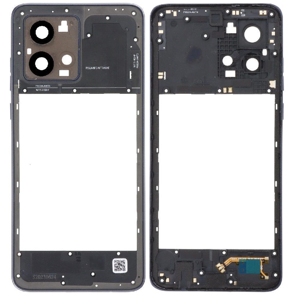 Рамка корпусу Motorola XT2347 Moto G84 синя, Midnight Blue зі склом камери 33598 фото