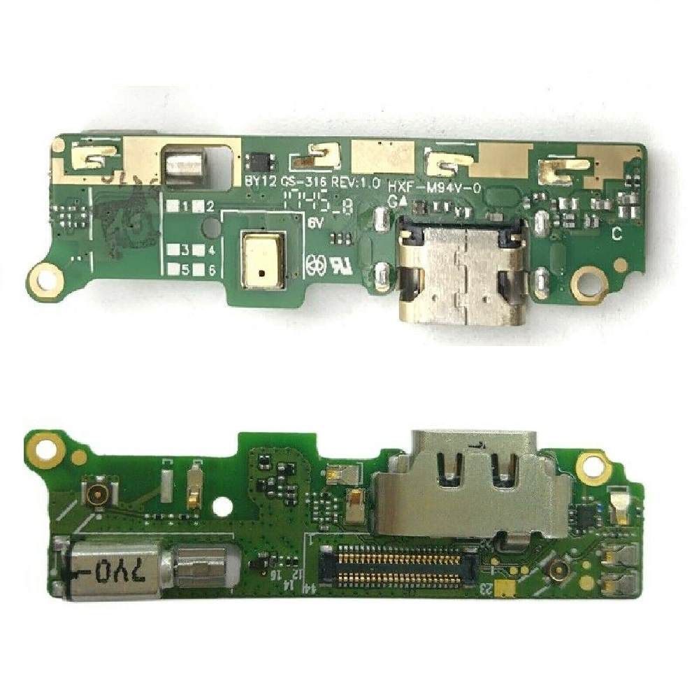 Нижняя плата для Sony H4113 Xperia XA2, H4112, H4133, H3113, H3123, H3133 с разьемом зарядки, микрофоном, виброзвонком, Type-C 25196 фото