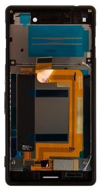 Дисплей Sony E2312, E2333 Xperia M4 Aqua з рамкою чорний Оригінал Китай 04801 фото