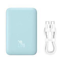 Внешний аккумулятор (Повербанк) Powerbank Baseus Magnetic Mini Wireless 10000mAh 20W Blue (PPCX030003) 26837 фото