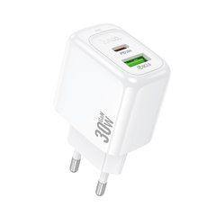 Сетевое зарядное устройство Hoco CS55A Surplus PD30W+QC3.0 3A 30W White 31329 фото