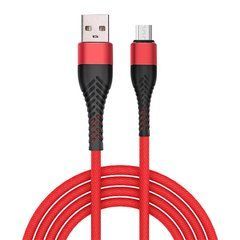 Кабель Florence Armor microUSB 1m 3A Red 19215 фото