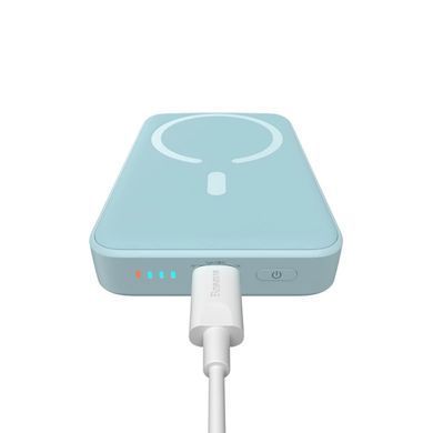 Зовнішній акумулятор (Повербанк) Powerbank Baseus Magnetic Mini Wireless 10000mAh 20W Blue (PPCX030003) 26837 фото