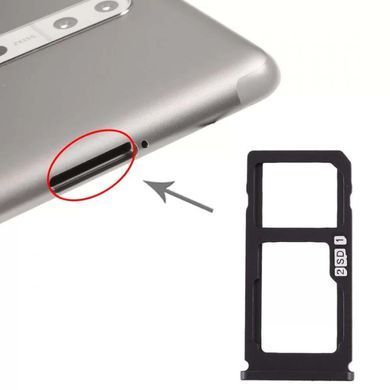 Держатель Sim-карты и карты памяти Nokia 8 Dual Sim TA-1004 черный, на две Sim-карты 18527 фото