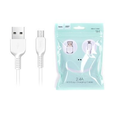 Кабель Hoco X13 Easy charged MicroUSB белый блистер 12268 фото