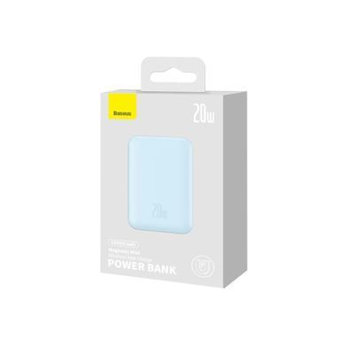 Зовнішній акумулятор (Повербанк) Powerbank Baseus Magnetic Mini Wireless 10000mAh 20W Blue (PPCX030003) 26837 фото