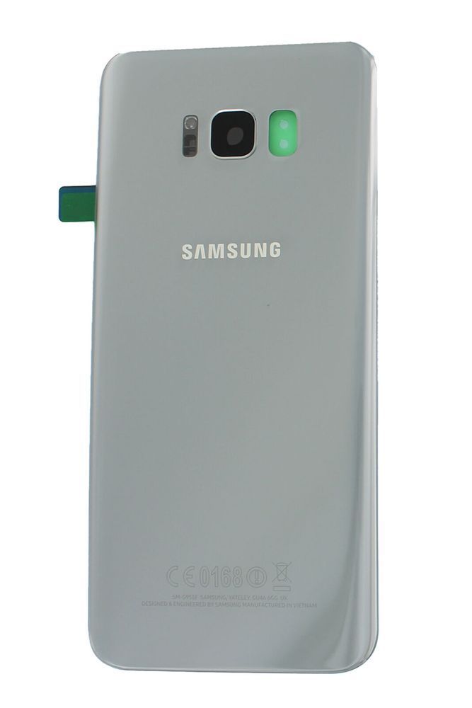 Задняя крышка для Samsung G955F Galaxy S8 Plus (2017) серебристая, Arctic silver, со стеклом камеры 21207 фото