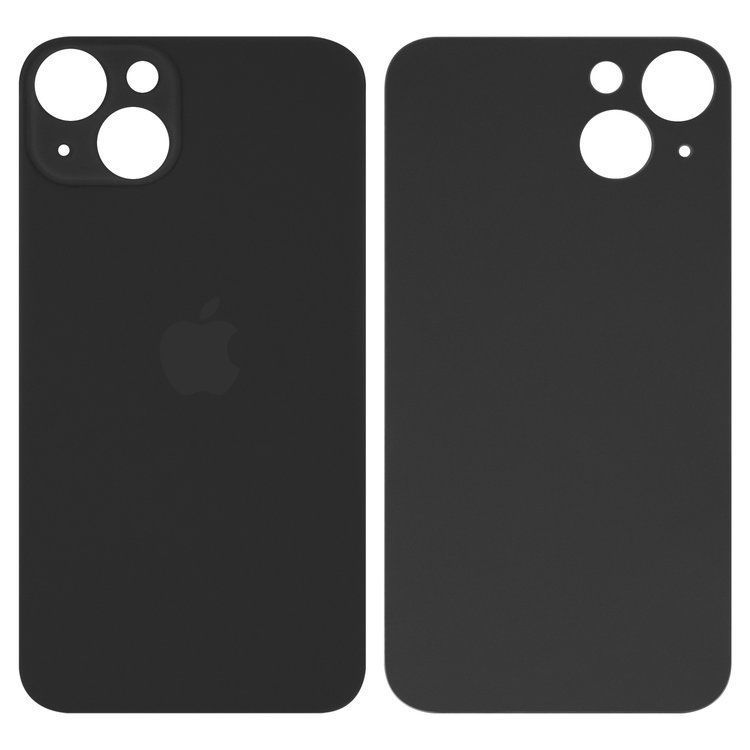 Задняя крышка для Apple iPhone 13 черная, с большим отверстием под камеру 32547 фото