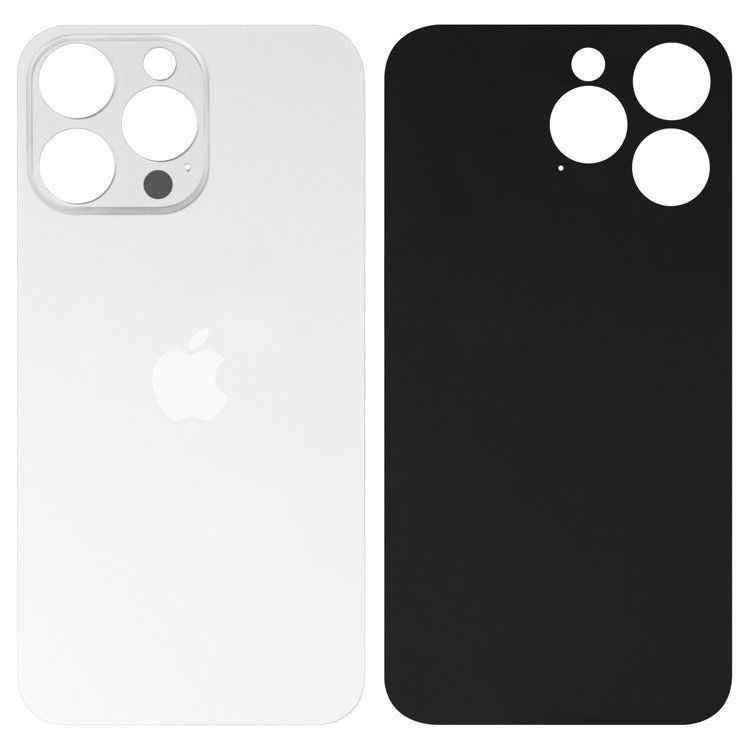 Задняя крышка для Apple iPhone 14 Pro белая, Silver, с большим отверстием под камеру Оригинал Китай 32596 фото