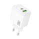 Мережевий зарядний пристрій Hoco CS55A Surplus PD30W+QC3.0 3A 30W White 31329 фото 1