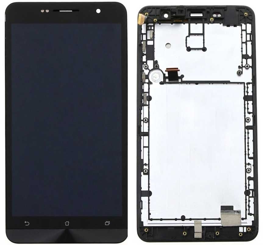 Дисплей для Asus ZenFone 6 (A600CG/A601CG) с рамкой черный Оригинал Китай 06097 фото