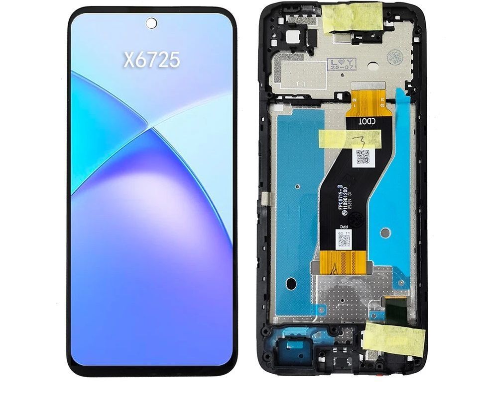 Дисплей для Infinix Smart 10 Plus X6725B с рамкой черный 31482 фото
