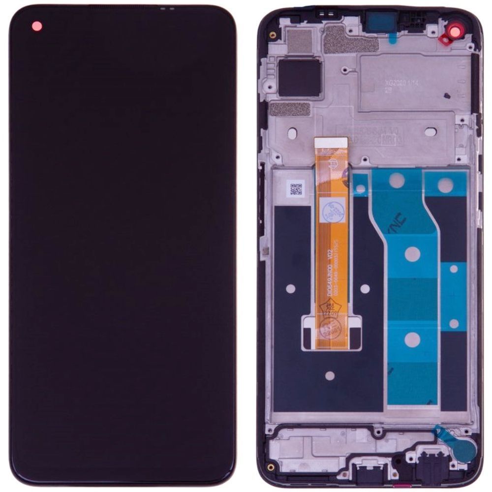 Дисплей для Realme 6 RMX2001 с рамкой черный Оригинал Китай p/n: DI0649JN00 30251 фото