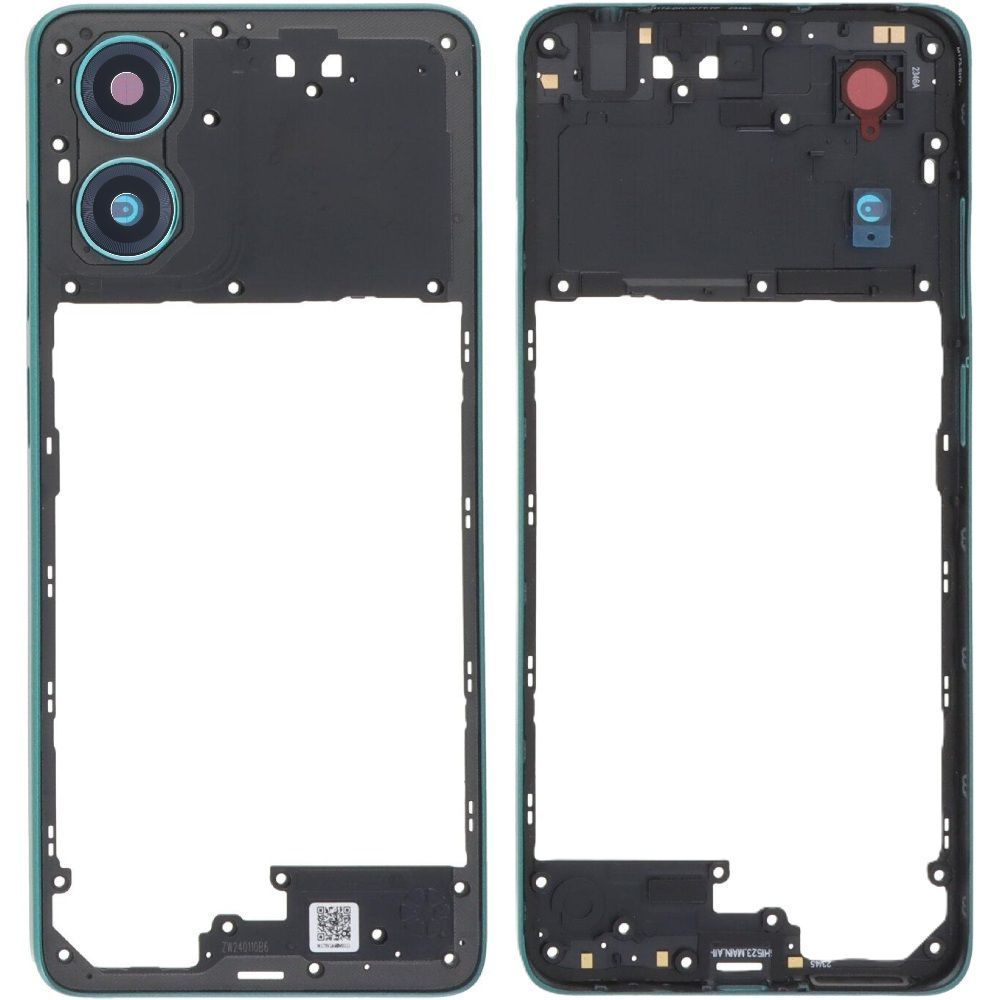 Рамка корпусу Motorola XT2421 Moto G04, XT2421-8 Moto G04s зелена, Sea Green зі склом камери 33599 фото