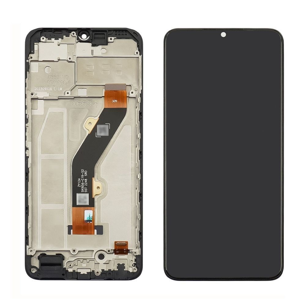 Дисплей для Infinix Hot 30i (X669) с рамкой черный 29901 фото