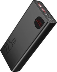 Зовнішній акумулятор (Повербанк) Baseus Adaman Metal Digital Display Quick Charge 20000mAh 22.5W Black (PPAD000101) 26192 фото