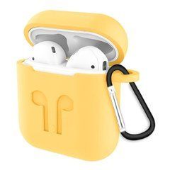 Чехол для наушников AirPods светло-желтый 21440 фото