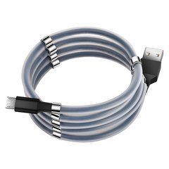 Кабель Florence MagNet microUSB 1m 3A Black 19219 фото