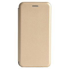 Чехол-книжка Premium Case под кожу Xiaomi Redmi Note 9 золотой 18161 фото
