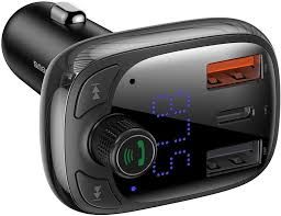 Автомобильный FM-трансмиттер Baseus T TYPED Bluetooth MP3 CHARGER (PPS QUICK CHARGER) (CCTM-B01) черный 19713 фото