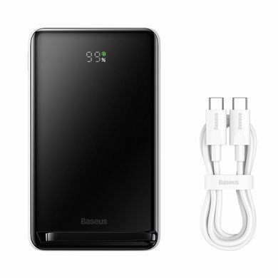 Внешний аккумулятор (Повербанк) Powerbank Baseus Magnetic Bracket Wireless Fast Charge 10000mAh 20W White (PPCX000202) 26838 фото
