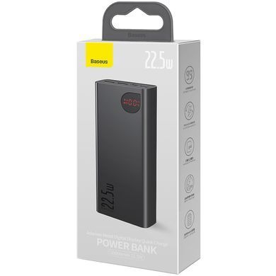 Внешний аккумулятор (Повербанк) Baseus Adaman Metal Digital Display Quick Charge 20000mAh 22.5W Black ( PPAD000101 ) 26192 фото