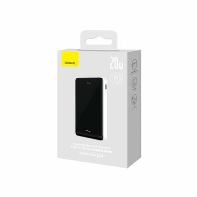 Внешний аккумулятор (Повербанк) Powerbank Baseus Magnetic Bracket Wireless Fast Charge 10000mAh 20W White (PPCX000202) 26838 фото