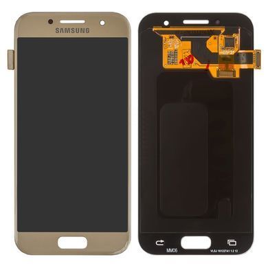 Дисплей для Samsung A320F Galaxy A3 2017 золотистий (GH97-19732B) Оригінал 05932 фото