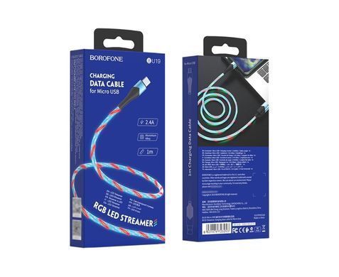 Кабель Borofone BU19 Microusb 1m синий 25872 фото