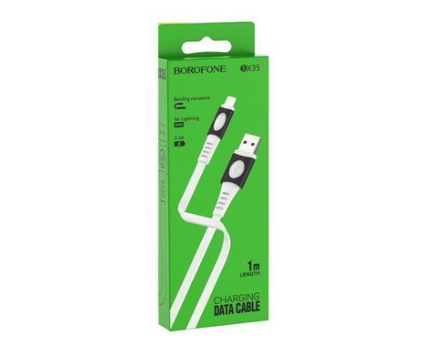 Кабель Borofone BX35 Type-A - Lightning 1м 2.4A білий 28326 фото
