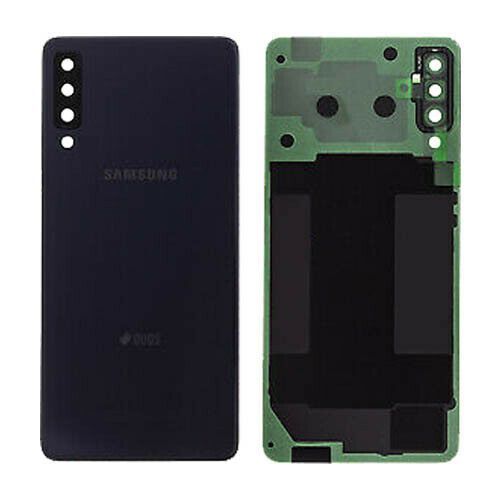Задня кришка для Samsung A750F Galaxy A7 (2018) чорна зі склом камери 24385 фото