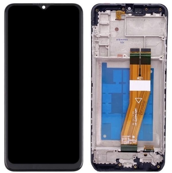 Дисплей для Samsung A025G Galaxy A02s, M025 Galaxy M02s 2021 з рамкою чорний (163 x 72 мм) 29002 фото
