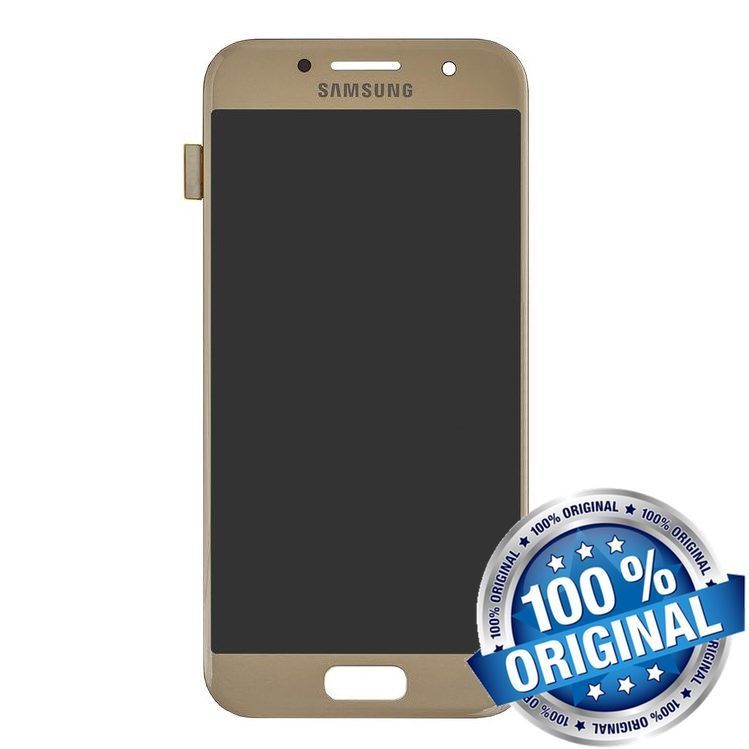 Дисплей для Samsung A320F Galaxy A3 2017 золотой (GH97-19732B) Оригинал 05932 фото