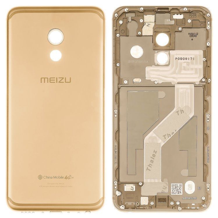 Задняя крышка для Meizu Pro 6 (M570) золотистая 09887 фото