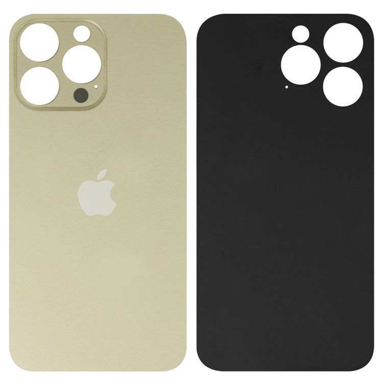 Задняя крышка для Apple iPhone 14 Pro Max золотистая, Gold, с большим отверстием под камеру Оригинал Китай 32598 фото
