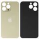 Задняя крышка для Apple iPhone 14 Pro Max золотистая, Gold, с большим отверстием под камеру Оригинал Китай 32598 фото