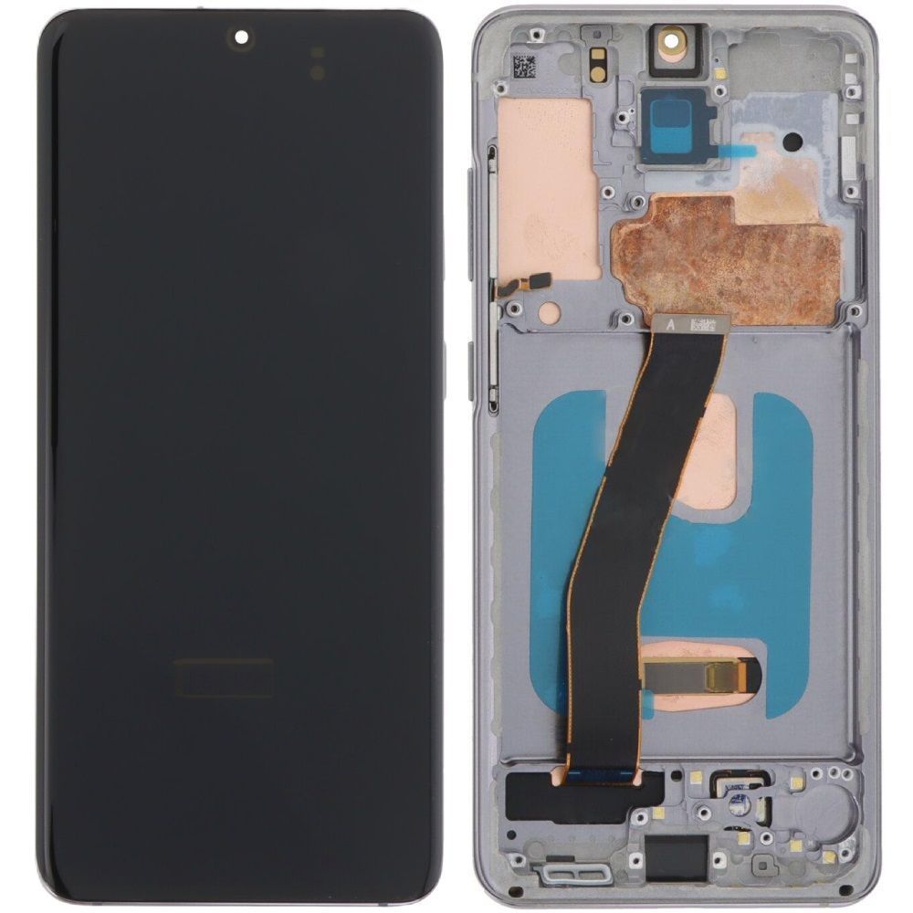 Дисплей для Samsung G980 Galaxy S20, G981 с рамкой серебристый Cloud White, OLED Хайкопия 31643 фото